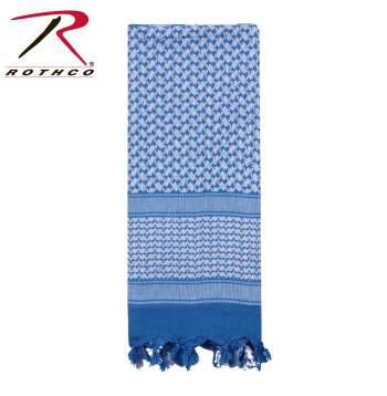 Rothco Lightweight 100% Cotton Shemagh Tactical Desert Scarf Blue/White