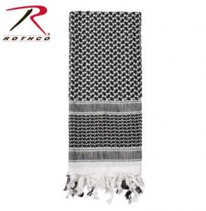 Rothco 100% Cotton Shemagh Tactical Desert Scarf Black/White
