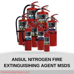 ANSUL NITROGEN FIRE EXTINGUISIHING AGENT MSDS