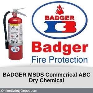 BADGER MSDS Commerical ABC Dry Chemical