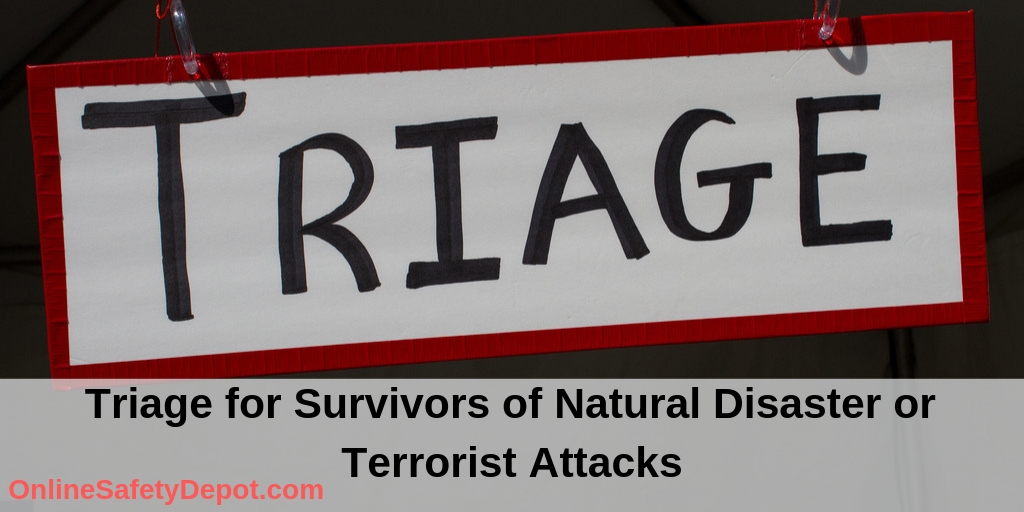 Triage for Survivors of Natural Disaster or Terrorist Attacks