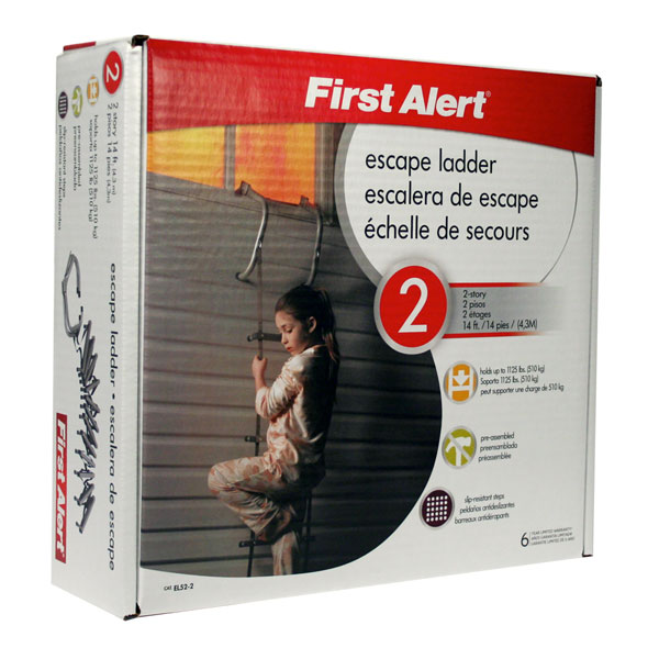 First Alert Two Story Steel Fire Escape Ladder - 14-Foot