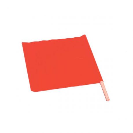 Fluorescent Orange Traffic Control Flag With Wooden Dowel