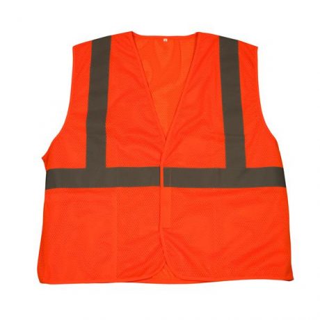 Hi Viz Orange Reflective Safety Vest - ANSI 107 Class 2