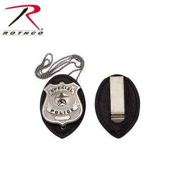 Rothco Leather Clip-On Badge Holder for Law Enforcement