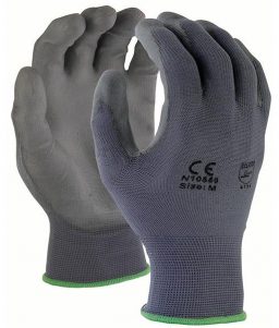 TruForce Gray Polyurethane Coated Work Gloves